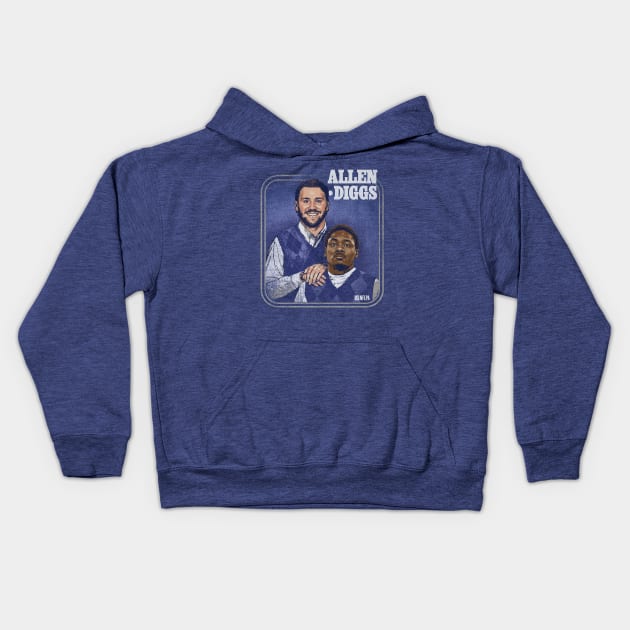 Josh Allen & Stefon Diggs Buffalo Step Brothers Kids Hoodie by ClarityMacaws